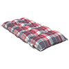 vidaXL Cojines para silla respaldo bajo 4 uds tela Oxford cuadros rojo
