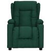 vidaXL Sill&oacute;n de masaje elevable tela verde oscuro