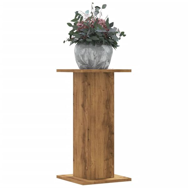 vidaXL Soportes de plantas 2 uds madera roble artisian 30x30x60 cm