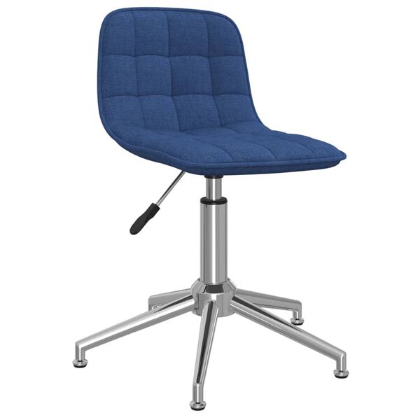 vidaXL Sillas de comedor giratorias 6 unidades tela azul