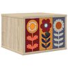 vidaXL Mesita de noche de pared ESSEN Roble Sonoma 36 x 33 x 25 cm