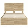 vidaXL Estructura de cama Roble Sonoma 120 x 190 cm Madera Ingenieril