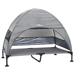 vidaXL Cama Elevada para Perros Manual Gris Claro 127 x 81 x 108 cm