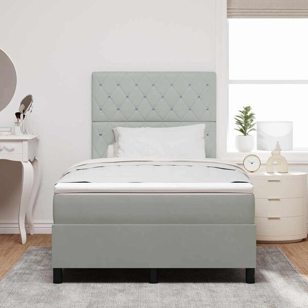 vidaXL Cama tipo Box Spring Gris Claro 120 x 190 cm Terciopelo