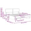 vidaXL Estructura de cama con cabecera Roble ahumado 200 x 200 cm