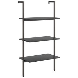 vidaXL Estanter&iacute;a inclinada de 3 niveles negro 64x35x120,5 cm