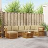 vidaXL Conjunto de Sof&aacute; Seccional con coj&iacute;n 8 pcs Natural y Beige