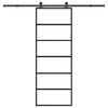 vidaXL Puerta corredera con set herrajes vidrio ESG aluminio 76x205 cm