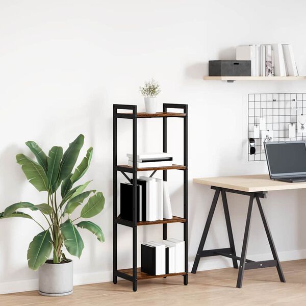 vidaXL Estante de libros Roble ahumado 40 x 30 x 119 cm