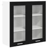 vidaXL Mueble colgante Roble Negro 80 x 31 x 80 cm