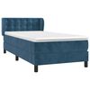 vidaXL Cama box spring con colch&oacute;n terciopelo azul oscuro 100x200 cm