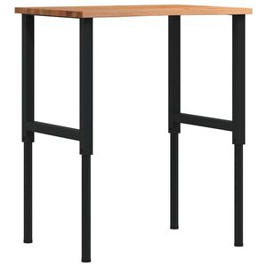 vidaXL Banco de trabajo madera roble marr&oacute;n claro 80x60x(71,5-98) cm