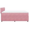 vidaXL Cama box spring con colch&oacute;n terciopelo rosa 160x200 cm