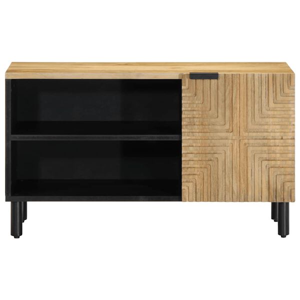 vidaXL Mueble de TV madera maciza mango marr&oacute;n 80x31,5x46 cm