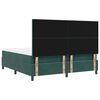 vidaXL Cama Box Spring LED Verde oscuro 180 x 200 cm Terciopelo