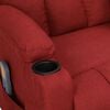 vidaXL Sillón de masaje eléctrico tela rojo tinto