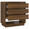 vidaXL Aparador de madera contrachapada marr&oacute;n roble 70x41x75 cm