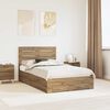 vidaXL Estructura de cama con caj&oacute;n con cabecera Madera contrachapada