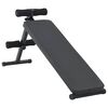 vidaXL Banco de Abdominales Manual Negro 124 x 33,5 x 55 cm