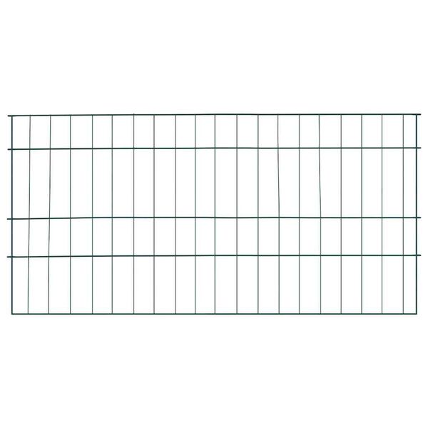 vidaXL Juego de Cercas para Estanque 5 pcs Verde 100 x 50 cm Acero
