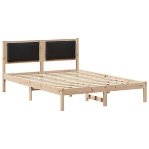 vidaXL Estructura de cama Negro 135 x 190 cm Madera de pino macizo