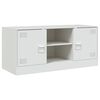 vidaXL Mueble para TV de acero blanco 99x39x44 cm