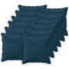 vidaXL Coj&iacute;n con almohada HOUTEN 12 uds. Azul Terciopelo