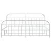 vidaXL Estructura cama sin colch&oacute;n con estribo metal blanco 193x203 cm
