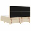 vidaXL Cama con Somier con colch&oacute;n Crema 180 x 200 cm tela