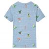 Camiseta infantil azul m&eacute;lange 104