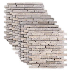 vidaXL Baldosas de Mosaico Crema 30 x 30 cm M&aacute;rmol