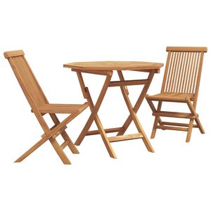 vidaXL Conjunto de Comedor de Jard&iacute;n 3 pcs Marr&oacute;n