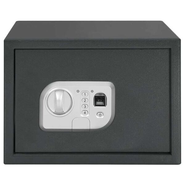 vidaXL Caja fuerte digital Gris oscuro 35 x 25 x 25 cm Acero