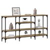 vidaXL Mesa Consola con estante Roble artisan 160 x 29 x 80 cm
