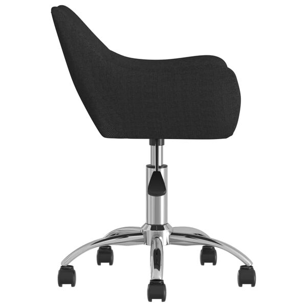 vidaXL Silla de oficina giratoria tela negro