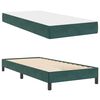 vidaXL Cama tipo Box Spring con colchón Verde oscuro 100 x 200 cm tela