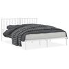 vidaXL Estructura cama sin colch&oacute;n con cabecero metal blanco 160x200cm