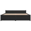 vidaXL Estructura cama doble sin colch&oacute;n madera maciza negro 135x190cm