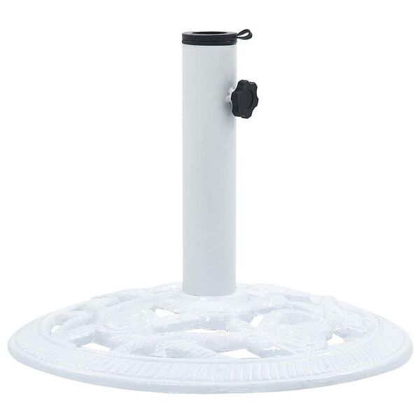 vidaXL Base de sombrilla de hierro fundido blanco 9 kg 40 cm