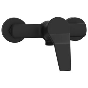 vidaXL Grifo Mezclador de Ducha Negro G 1 / 2 pulgadas Lat&oacute;n