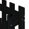 vidaXL Jardinera diseño de valla madera maciza pino negra 60x60x60 cm