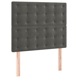 vidaXL Cabecero de terciopelo gris oscuro 80x5x118/128 cm