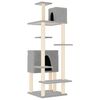 vidaXL Rascador para gatos con postes de sisal gris claro 154 cm