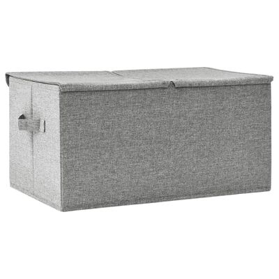 vidaXL Caja de almacenaje tela gris 50x30x25 cm