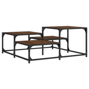 vidaXL Mesa de centro madera ingenier&iacute;a roble marr&oacute;n 87,5x87,5x40 cm