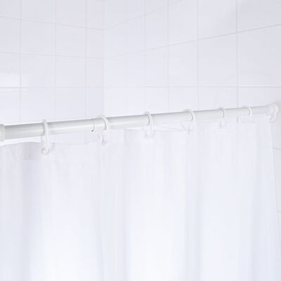 RIDDER Barra de cortina de ducha telescópica 110-245 cm blanca 55301