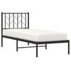 vidaXL Estructura cama sin colch&oacute;n con cabecero metal negro 75x190 cm