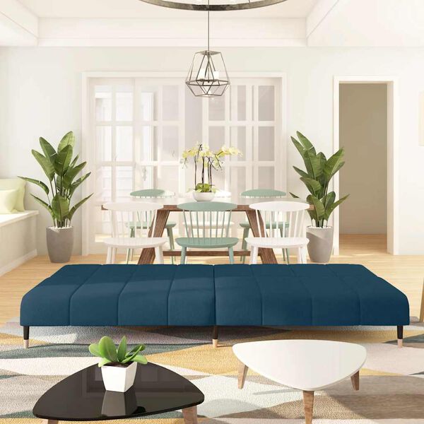 vidaXL Sof&aacute; cama de 2 plazas terciopelo azul