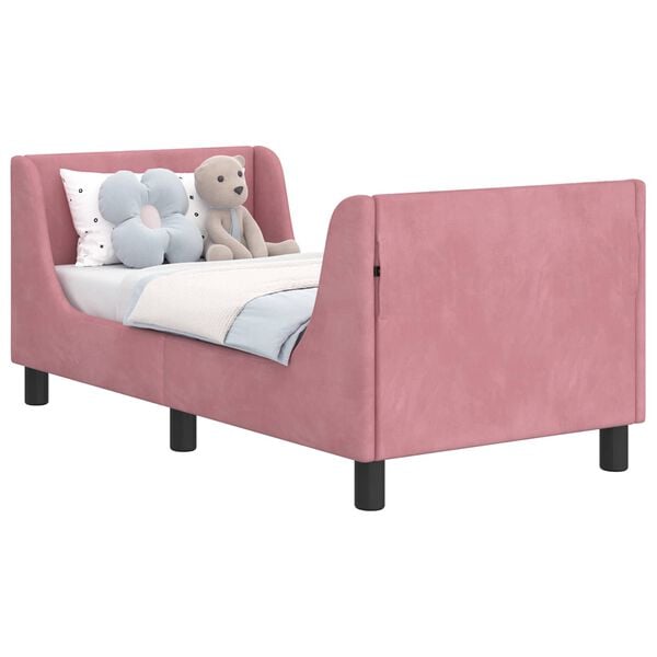 vidaXL Estructura de cama para niños pequeños con cabecera Rosa