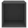 vidaXL Armario de pared madera contrachapada gris 37x37x37 cm